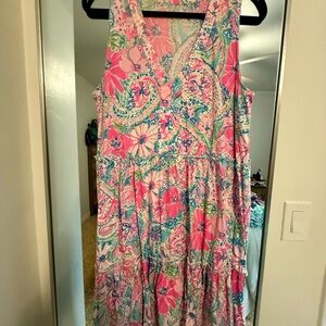 Lilly Pulitzer Pink and Blue Floral Dress